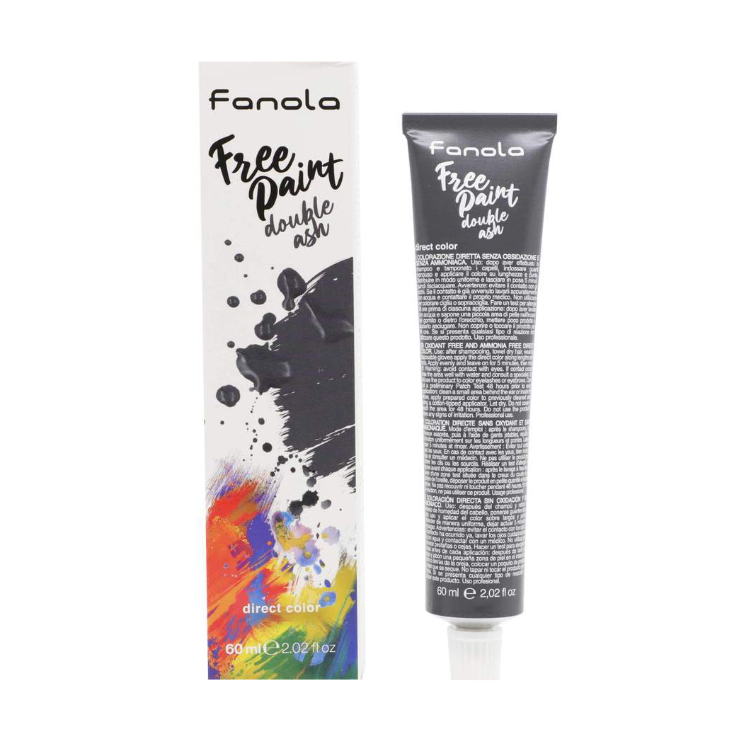 Безаміачна крем-фарба для волосся Fanola Free Paint Direct Color Double Ash, 60 мл